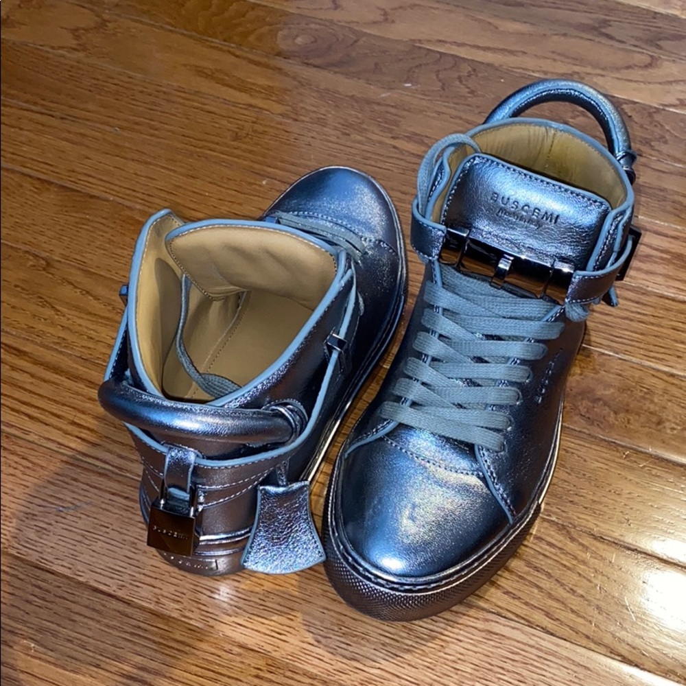 Buscemi silver women shoe.